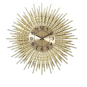 Modern Blue Gold Vertical <b>Wall</b> <b>Clock</b> Artistic Metal Decorative <b>Clock</b> Contemporary <b>Living</b> <b>Room</b> Accent - Product Image 6