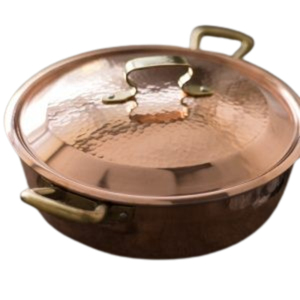Marmite à fondue artisanale en cuivre pur avec doubles poignées et couvercle en laiton, plat à chafing chinois traditionnel pour restaurants commerciaux et usage domestique - Product Image 5
