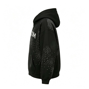 OEM Custom High Quality Organic Cotton Batwing Sleeves Men's Hoodie Fashionable Full <b>Zip</b> <b>up</b> Hoodies for Men - Product Image 3