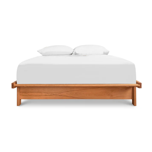 Cadre de lit plateforme minimaliste en bois massif sans tête de lit |   Sommier en bois de manguier naturel de style japonais - Product Image 4