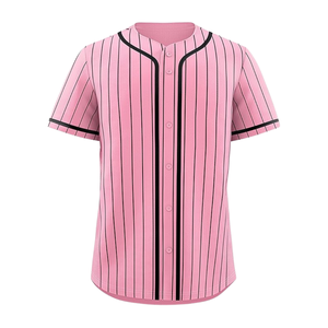 Maillot de baseball en polyester/coton de qualité supérieure, respirant, design personnalisé, boutonné, grande taille, imprimé, unisexe, prix de gros - Product Image 5