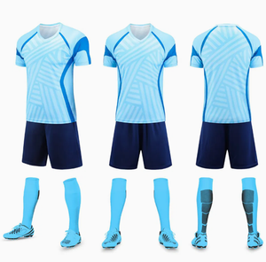 Men's Black Geometric Print Soccer Jersey Set Short Sleeve V-Neck Moisture Wicking Polyester Uniforms All Seasons <b>Athletic</b> Fit - Product Image 2