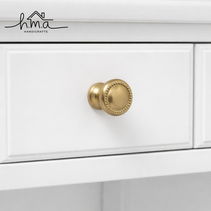 Brushed Brass Flower Shape Cabinet <b>Knob</b> Scalloped Round <b>Drawer</b> Pull Modern Gold Furniture Handle Kitchen Cupboard Door Hardware - Product Image 5