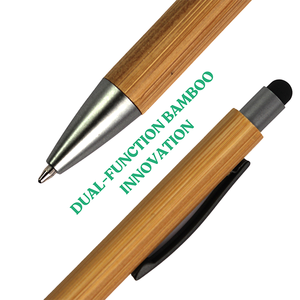 Eco-Friendly Natural Bamboo Stylus <b>Pen</b>, Promotional 2-in-1 Ballpoint <b>Pen</b> with Metal Clip, Sustainable Business <b>Gift</b> <b>Pen</b> - Product Image 6