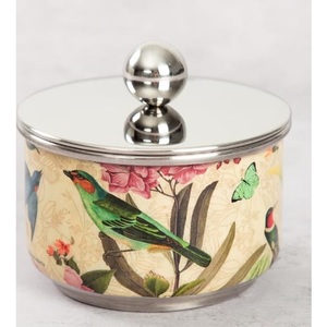 Purple Enamel Finished Metal Fruit Server Bowl With Lid Standard Quality <b>Dinnerware</b> for Daily Home Use Wholesale Price Bowl - Product Image 3