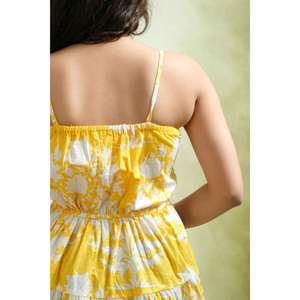 Vestido Corto de Algodón para Fiesta para Mujer, Mini Vestido de Verano Hecho a Mano, Atuendo Casual Bohemio para la Noche, Ligero y Cómodo - Product Image 5