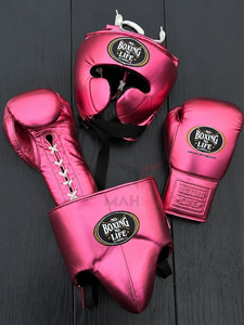 Ensemble de boxe professionnel personnalisable, de qualité supérieure, en cuir véritable, sans boxe il n'y a pas de vie, ensemble d'entraînement de boxe, arts martiaux - Product Image 4