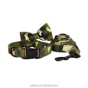 Petkaa - Conjunto de Collar y Correa de Camuflaje Verde Oscuro para Perros Pequeños y Grandes, Accesorios para Paseos al Aire Libre y Entrenamiento - Product Image 1