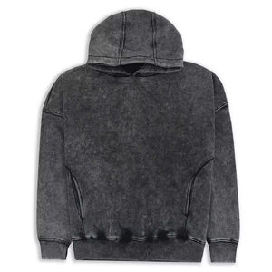 OEM Services Wholesale High Quality Winter Hooded Casual Active Wear Custom Logo Print Acid Wash Solid Tracksuit Set Training - Product Image 3