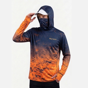 เสื้อฮู้ดดี้ตกปลาแขนยาวลายพรางพิมพ์ลายป้องกันรังสียูวี UPF50 สำหรับผู้ชาย ผลิตตามสั่งขายส่ง ผลิตจากโพลีเอสเตอร์ 100% กันน้ำ กันลม - Product Image 3