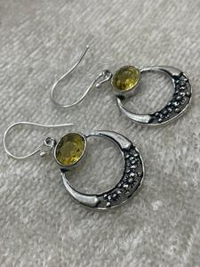 Latest style German <b>Silver</b> <b>Top</b> Quality For This Oval shape Citrine Stone Gemstone Earring Wholesale For Wome jewelry - Product Image 2