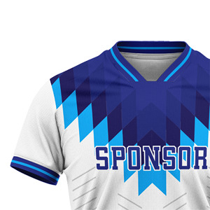 Maillots de football personnalisés OEM, ensembles respirants, anti-transpiration, extensibles dans quatre sens, séchage rapide, motif 3D imprimé par sublimation - Product Image 3