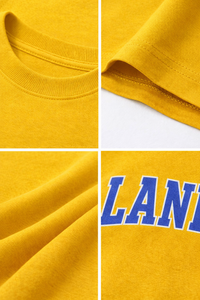 Camiseta de Alta Calidad, 100% Algodón, Color Amarillo, Estilo Oversize con Hombros Caídos, Manga Corta, Antiarrugas, para Hombre - Product Image 6