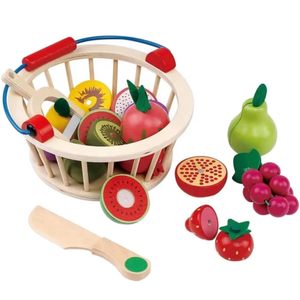 Wudly Magnetic <b>Wooden</b> Cutting Fruit Food Play <b>Toy</b> Set <b>Kitchen</b> & Food <b>Toys</b> with Basket for Kids - Product Image 3