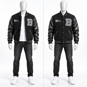 Service OEM – Vestes universitaires en cuir personnalisées – Vêtements d'extérieur d'hiver de haute qualité – Couleur personnalisable – Respirant – Écologique - Product Image 1