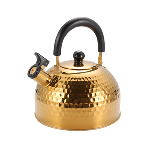 Dallah en métal argenté de dernière conception avec poignée noire, fait main, pour café et thé arabe, idéal pour la maison et la cuisine, utilisation sur table. - Product Image 2