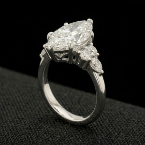<b>Fine</b> Jewelry 10k White Gold Diamond Engagement <b>Ring</b> with Channel Setting IGI Certified Elegant Simple Wedding Band Bright Shine - Product Image 5