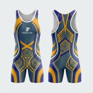 Reasonable Price Hot Selling Men's Adult Wrestling <b>Singlets</b> Lightweight Quick Dry Breathable Stretch Professional <b>Weightlifting</b> - Product Image 5