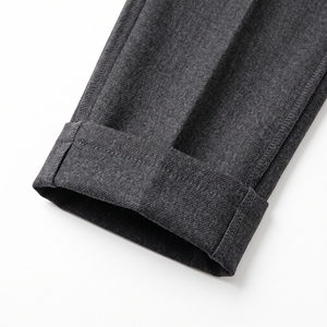 Women's Winter Polyester Woolen Fabric Solid Modern Stretch Tailored Smart Casual Warm <b>Pants</b> OEM ODM Wholesale Private Label Low - Product Image 5
