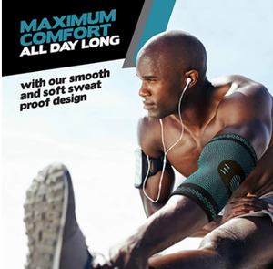 1 pièce Manchon de soutien du coude en polyester élastique respirant à compression réglable pour le sport, unisexe adulte - Product Image 5