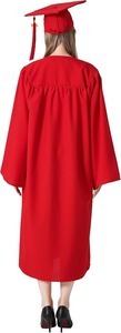 Ensemble Robe de Cérémonie Mate, Toque et Pompon 2026 pour Lycée et Diplôme Universitaire, Tissu 100% Polyester - Product Image 4