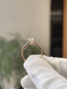 Elegant round lab grown diamond channel set ring 0.97 carat vvs vs ef solid gold fine jewelry anniversary <b>present</b> - Product Image 2