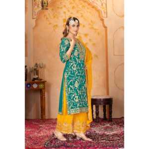 ชุดสูทปาร์ตี้สำหรับผู้หญิงดีไซน์เนอร์พร้อม dupatta หรูหรา - Product Image 5