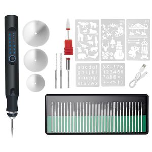 Incisore Elettrico Professionale Senza Fili, 33 Punte, 5 Stencil, 3 Velocità, Ricaricabile, 5 Punte per Incisione Elettrica - Product Image 2