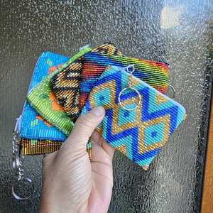 Monedero de Diseño Artesanal, Hermoso y Lujoso, Estilo Bohemio, Bordado, Multicolor, con Cierre de Cremallera, Ecológico, con Cuentas, con Diseño de Amor - Product Image 6