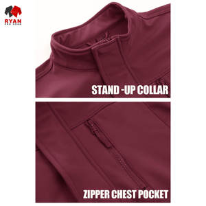 เสื้อแจ็คเก็ตซอฟต์เชลล์คุณภาพพรีเมียม Ryan Pro Gear สำหรับผู้ชาย กันน้ำ กันลม ผลิตจากผ้าถักที่เป็นมิตรต่อสิ่งแวดล้อม ลายเรียบ - Product Image 1