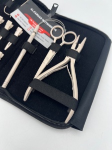 Nude Beige Color Wholesale Price Hair Extension Tools Kit Weft Style Surgical Grade Stainless Steel with Free Custom Logo Offer - Product Image 4