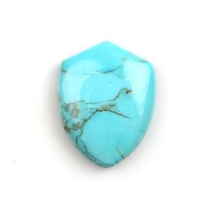 Cabochon de Turquoise Mohave d'Arizona Bleu Naturel de Haute Qualité 15x20mm, Forme Fantaisie, Pierre Précieuse Calibrée pour la Fabrication de Bijoux DIY - Product Image 1