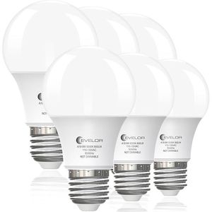 Confezione da 6 lampadine LED A19, equivalente a 60 Watt, 5000K, luce diurna, 9W, efficienti, 800 lumen, non dimmerabili, con durata di 15000 ore, attacco E26 - Product Image 1