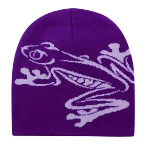 หมวกบีนนี่ถักลายริบบิ้นปักโลโก้แบบกำหนดเองราคาประหยัด  สำหรับทุกเพศ  วัสดุอะคริลิก/คอตตอน  แบบมีขอบพับ  ลายพราง  รับผลิตแบบ OEM - Product Image 5