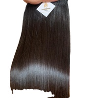 Vente en gros CloudyHair 100% Cheveux vierges Remy vietnamiens Lisses comme des baguettes Qualité supérieure 3 paquets avec closure en dentelle Double trame machine 8-30