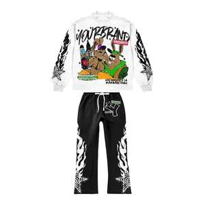 Prix d'usine – Survêtement vintage délavé à l'acide avec logo personnalisé, style streetwear tendance pour hommes, grandes tailles, séchage rapide, offre spéciale pour l'hiver - Product Image 1