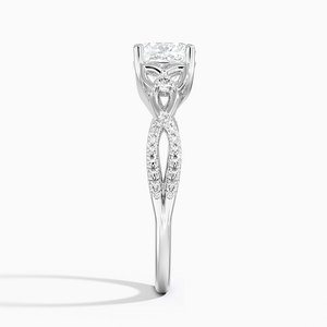 Anillo BOJ 0120 con Corte Cojín, Plata 925, Engaste de Garras, Anillo Solitario con Diamante de 2ct, Color D, VVS1, Moissanita, Certificado GRA - Product Image 3