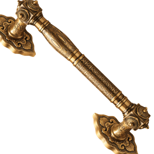 Poignée de porte en laiton massif HI SAFE 18 pouces |   Poignée d'entrée robuste en laiton antique moderne pour porte principale extérieure - Product Image 5