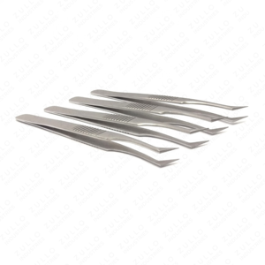 Custom Stainless Steel Eyelash Tweezers <b>Polished</b> Finish Volume Lash Tools for Extensions OEM Private Label Beauty <b>Kit</b> - Product Image 5