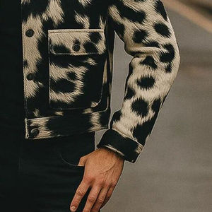 Veste en cuir Avirex pour homme, coupe slim, col montant, de qualité supérieure, prix de gros, cuir de vachette de haute qualité. - Product Image 6