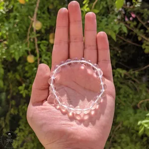 Natural Clear Quartz 8mm Round Gemstone <b>Stretch</b> <b>Bracelet</b> Crystal Beaded <b>Bracelet</b> Wholesale Supply - Product Image 4