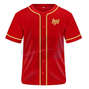 เสื้อเบสบอลทีมชาย ผลิตจากโพลีเอสเตอร์ 100% สีพื้น จำนวนมาก - Product Image 2