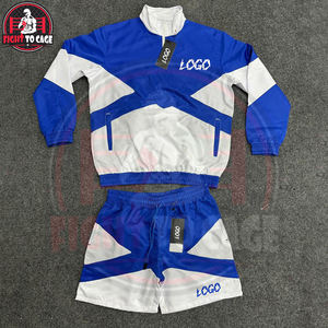 Ensemble de vêtements de sport urbains gris color-block, nouvelle collection, qualité supérieure, demi-zip, streetwear léger et confortable - Product Image 2