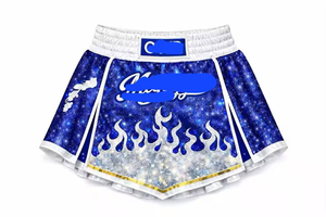 Ensemble d'uniformes de boxe personnalisés pour femmes - Soutien-gorge de sport blanc et doré, short style jupe, option devant ouvert, séchage rapide, respirant, MMA Muay Thai - Product Image 5