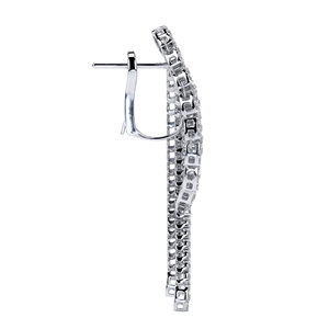 Boucles d'oreilles classiques en or massif 14 carats et 18 carats avec diamants synthétiques pour femme – Bijoux fins – Vente directe - Product Image 2