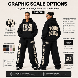 Ensemble Jogging Décontracté à Capuche Personnalisé pour Homme en Molleton Épais Brossé avec Taille Élastique et Cordon de Serrage – Tendance OEM - Product Image 4