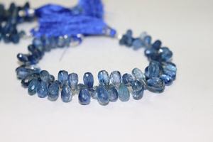 6*10mm perles de kyanite à facettes 8 pouces côté coupe gouttes pierre naturelle en gros pour la fabrication de bijoux - Product Image 5