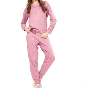 Factory Direct Custom <b>Womens</b> Cotton Fleece <b>Sweat</b> Suit Winter Jogging Tracksuit Set Hoodie <b>Pants</b> Breathable Warm Anti-Pilling - Product Image 5