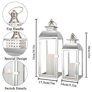 Vintage <b>Silver</b> <b>Lantern</b> Glass And Metal Design Perfect For Weddings Parties Holiday Decor And Luxury Home Display from India - Product Image 2