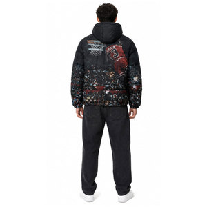 Pakistan Manufacture Men's Puffer <b>Jacket</b> Winter Resistant <b>Packable</b> and Lightweight with Hood Custom Plus Size Argyle Pattern - Product Image 3
